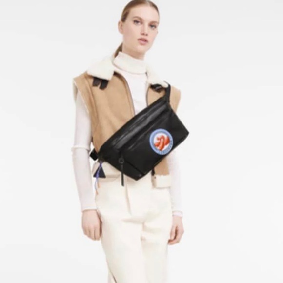 New Longchamp Le Pliage Cuir Belt Bag - Picture 5 of 11